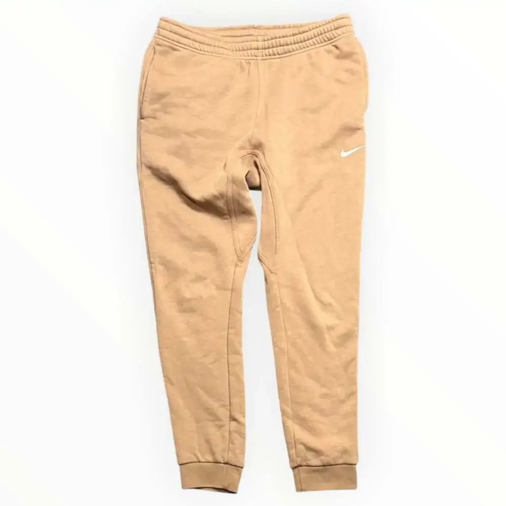 Nike Sweatpants Fleece Joggers Tan Brown Size M